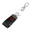 8GB USB Medical Alert Leather Keychain